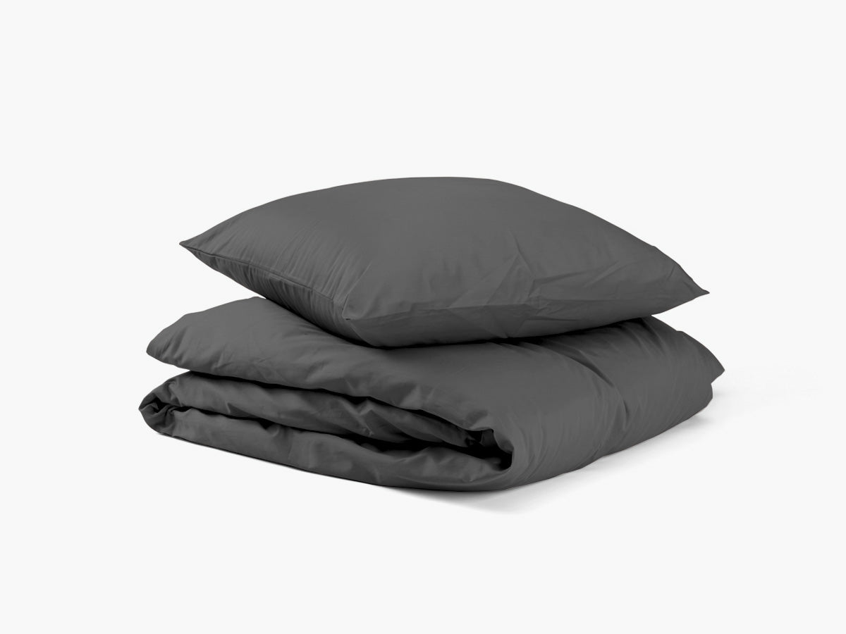 Satin Sengesæt 140x200 Antracit