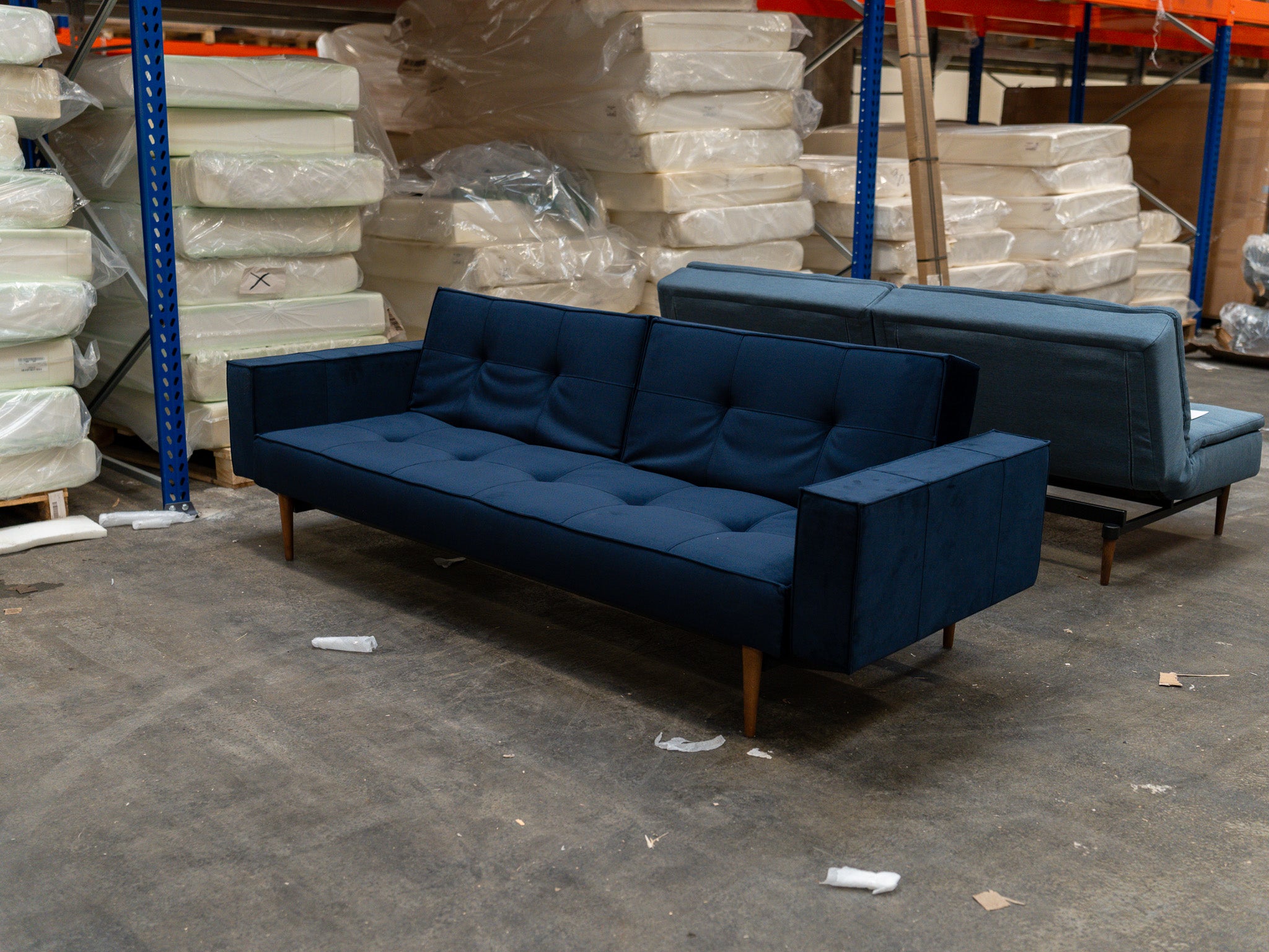 Splitback Sovesofa Velvet Dark Blue