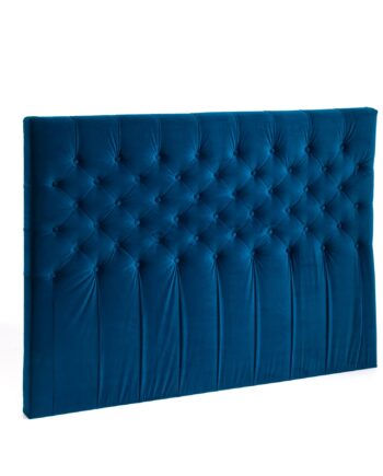 Velour Gavl Chesterfield Blå 180x120x10