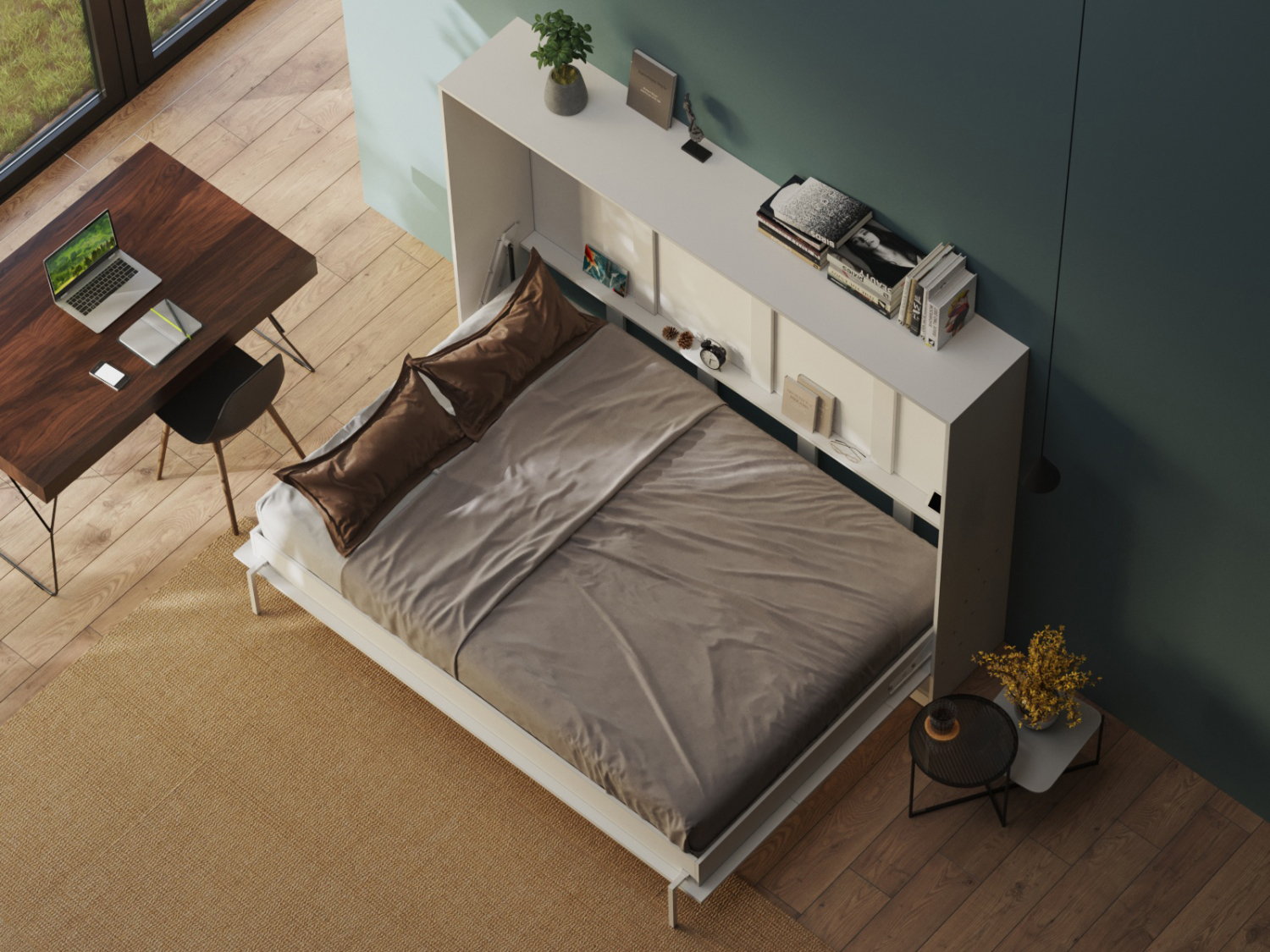 Classic Skabsseng  Lav Model 140x200cm Farve Skab: Hvid  Front: Hvid