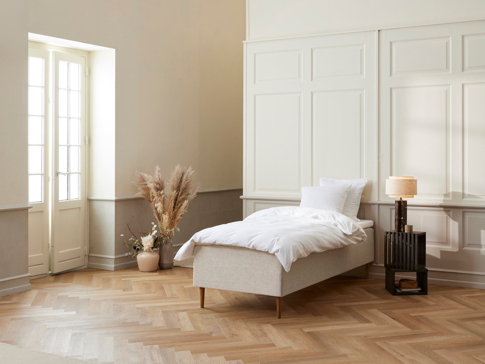 Fabrikkens Luksus   Boxmadras  Sand  80x200 Cm