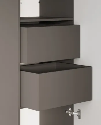 M1 Skab  Høj Model  50cm Farve Skab: Antracit  Front: Grå