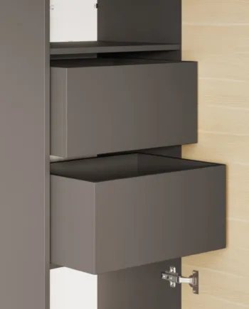 M1 Skab  Høj Model  50cm Farve Skab: Antracit  Front: Kejser Eg