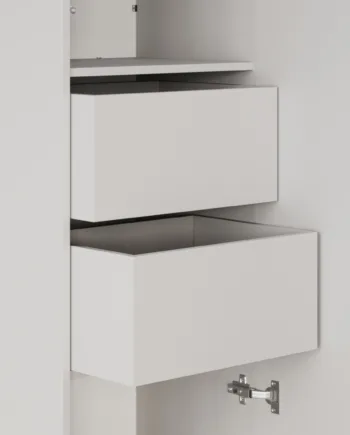 M1 Skab  Høj Model  50cm Farve Skab: Grå  Front: Grå