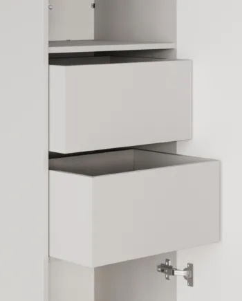 M1 Skab  Høj Model  50cm Farve Skab: Grå  Front: Hvid