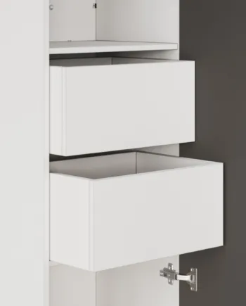 M1 Skab  Høj Model  50cm Farve Skab: Hvid  Front: Antracit