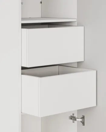 M1 Skab  Høj Model  50cm Farve Skab: Hvid  Front: Grå