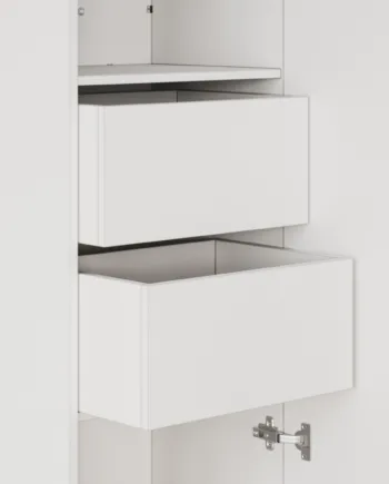 M1 Skab  Høj Model  50cm Farve Skab: Hvid  Front: Hvid