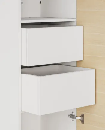 M1 Skab  Høj Model  50cm Farve Skab: Hvid  Front: Kejser Eg