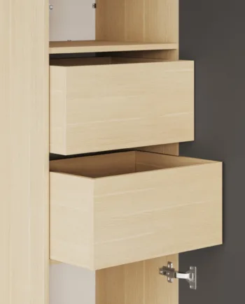 M1 Skab  Høj Model  50cm Farve Skab: Kejser Eg  Front: Antracit