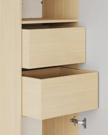M1 Skab  Høj Model  50cm Farve Skab: Kejser Eg  Front: Grå