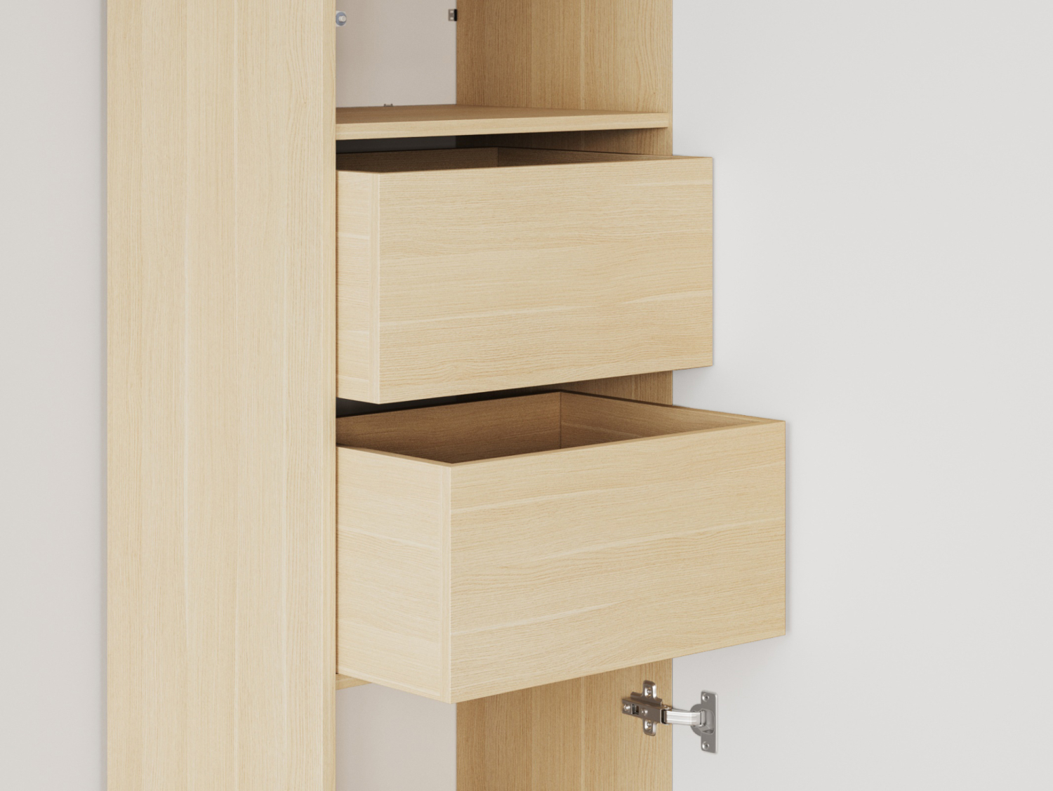 M1 Skab Høj Model 50cm Farve Skab: Kejser Eg Front: Hvid