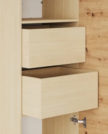 M1 Skab  Høj Model  50cm Farve Skab: Kejser Eg  Front: Vild Eg