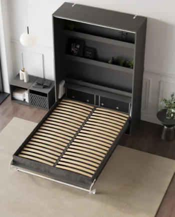 M3 Skabsseng  Høj Model 140x200cm Farve Skab: Antracit  Front: Antracit