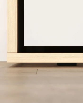 M3 Skabsseng  Høj Model 180x200cm Farve Skab: Kejser Eg  Front: Hvid