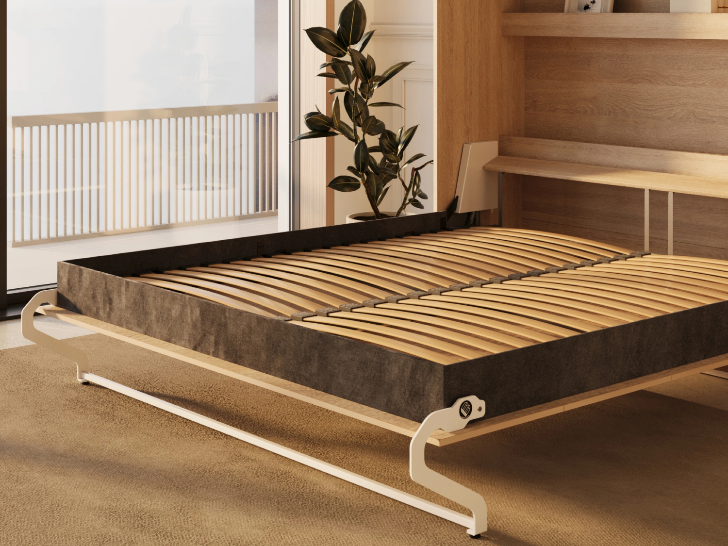 M3 Skabsseng Høj Model 180x200cm Farve Skab: Kejser Eg Front: Kejser Eg