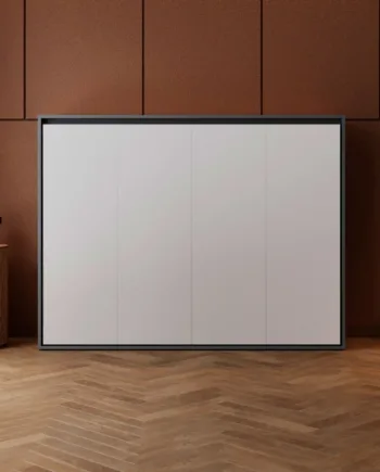 M2 Skabsseng  Lav Model 160x200cm Farve Skab: Antracit  Front: Hvid