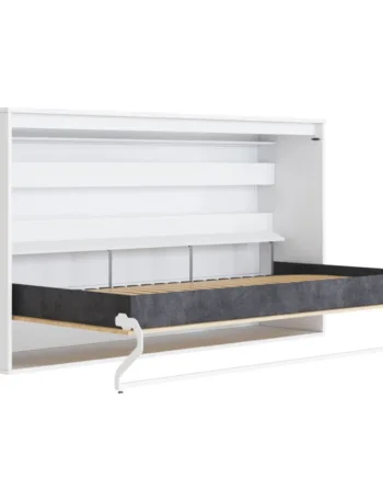 M2 Skabsseng  Lav Model 100x200cm Farve Skab: Hvid  Front: Kejser Eg