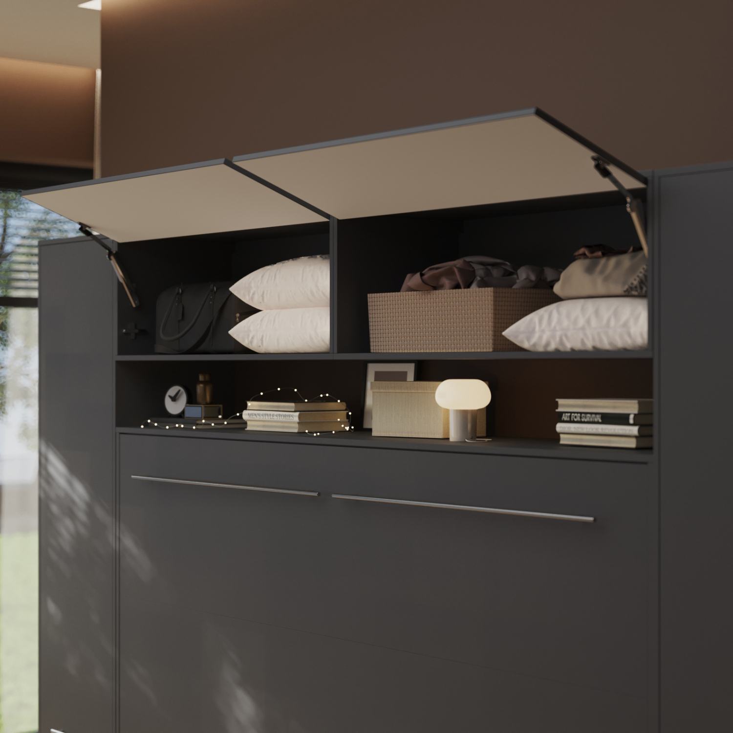 Nordic Overskab  Lav Model  110cm Farve Skab: Antracit  Front: Antracit