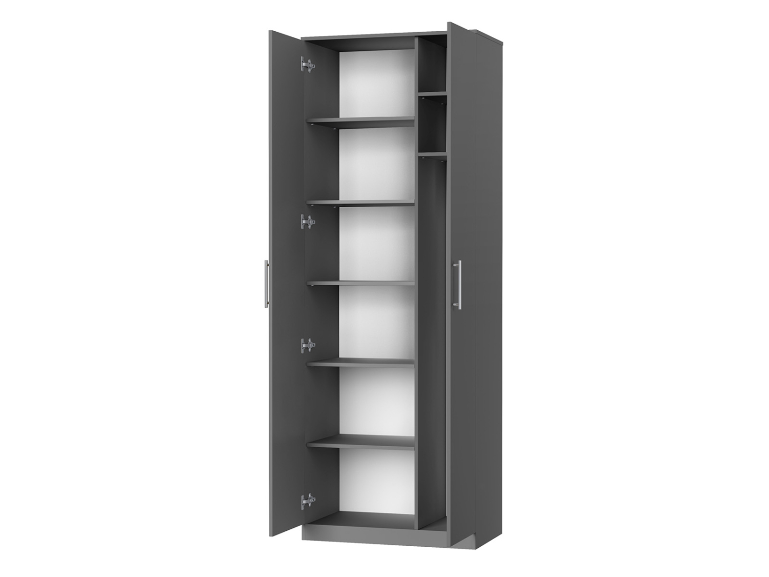 Nordic Skab  Høj Model  80cm Farve Skab: Antracit  Front: Antracit