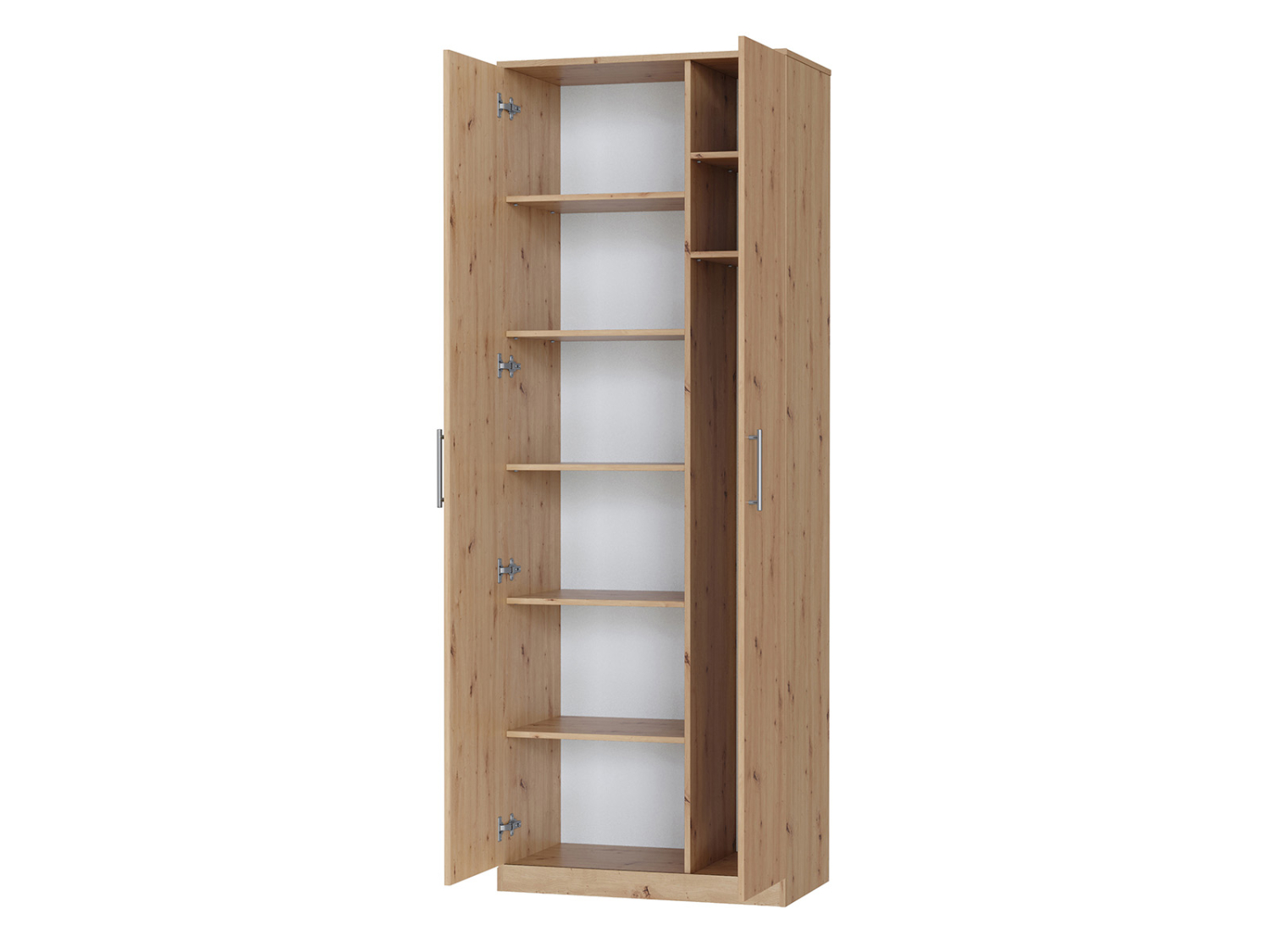 Nordic Skab  Høj Model  80cm Farve Skab: Vild Eg  Front: Vild Eg