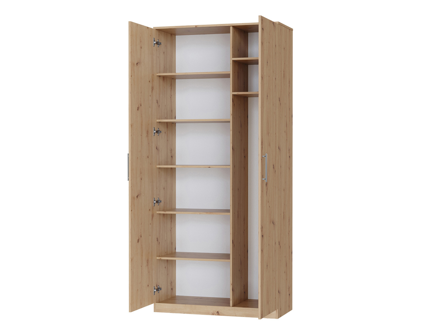 Nordic Skab  Høj Model  100cm Farve Skab: Vild Eg  Front: Vild Eg