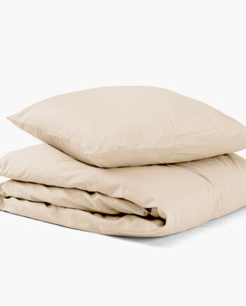 Satin Sengesæt Beige- 140x200