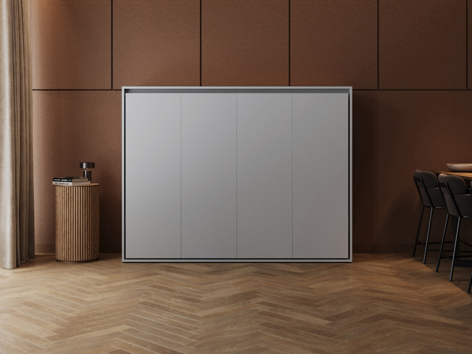 M2 Skabsseng Lav Model 160x200cm Farve Skab: Grå Front: Grå